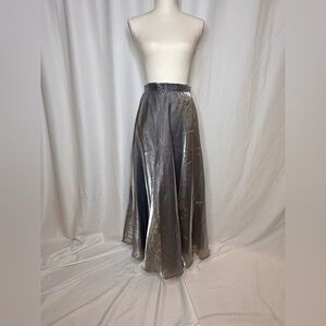 Spiegel Shiny Gray A-Line Skirt